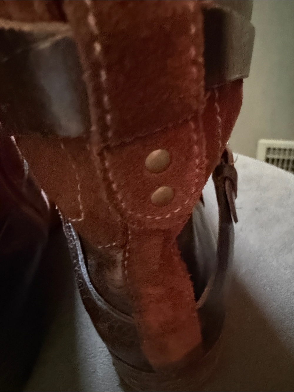 UGG Deanna Suede Moto Boots Chestnut Brown Womens 7.5 Fall Leather - Picture 6 of 14